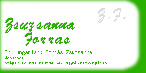 zsuzsanna forras business card